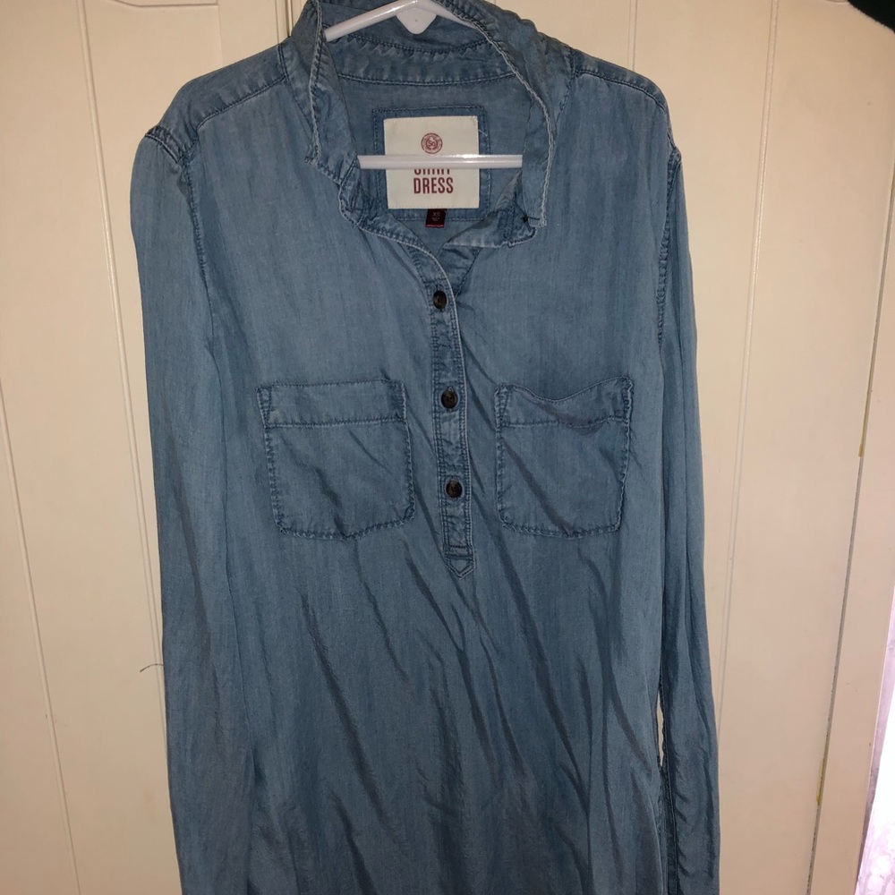 Denim shirt dress